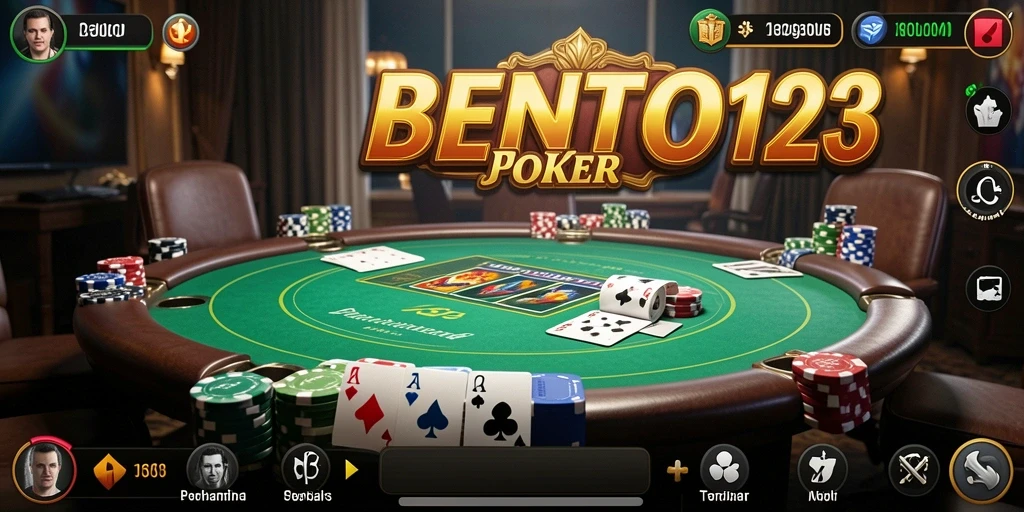 Tampilan gameplay BENTO123 yang menarik dalam suasana permainan Poker.