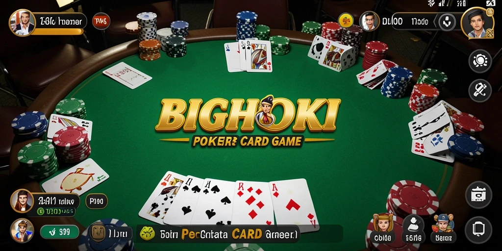 Gameplay BIGHOKI menampilkan aksi seru permainan Poker.