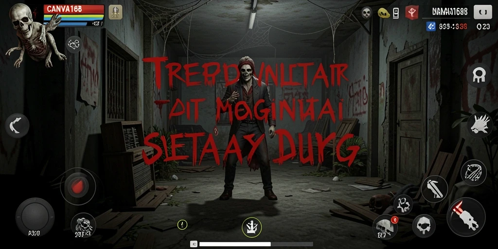 Gameplay menegangkan dalam <strong>CANVA168</strong> dengan suasana Horror yang mencekam.