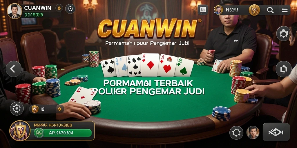 Tampilan gameplay Poker yang menarik dan interaktif di CUANWIN.