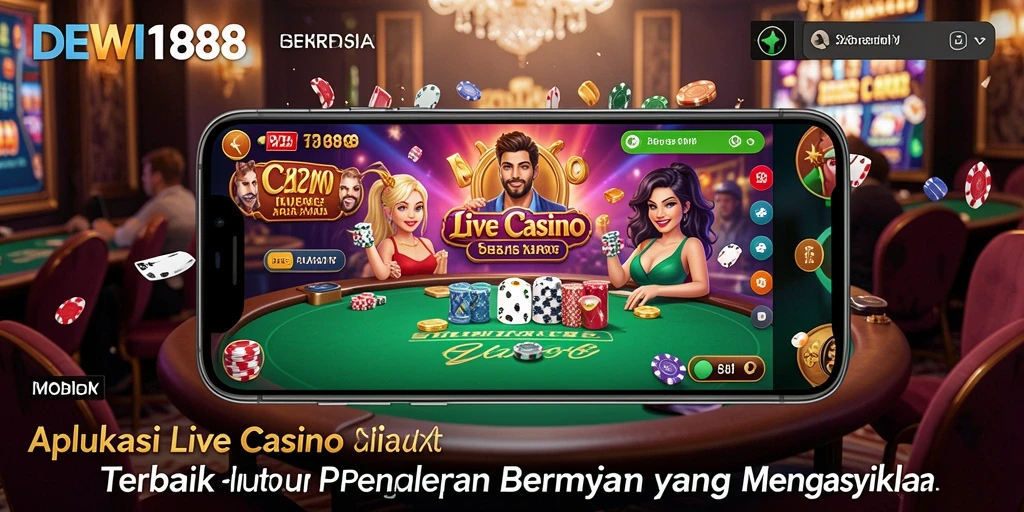 Tampilan menarik dari permainan Live Casino di DEWI188 dengan dealer profesional.