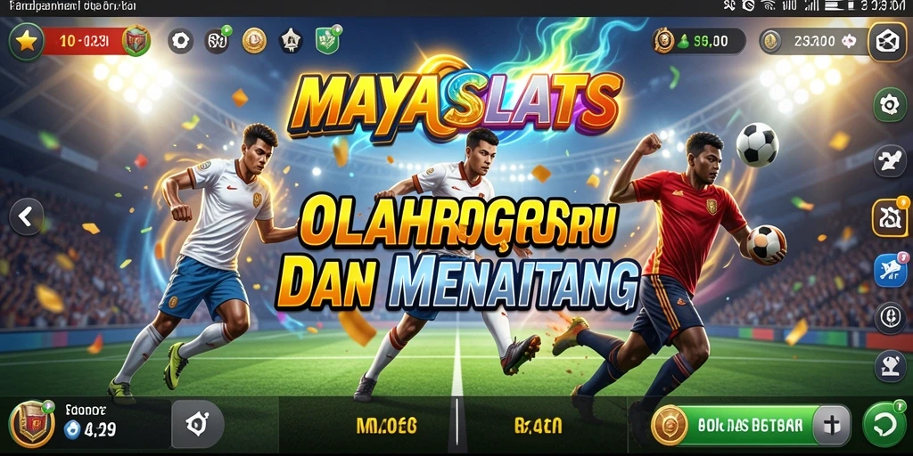 Tampilan gameplay seru dari MAYASLOTS yang penuh aksi olahraga.