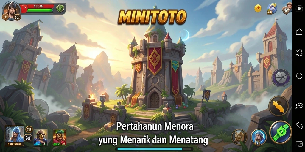 Gameplay MINITOTO yang mendebarkan dalam pertahanan menara.