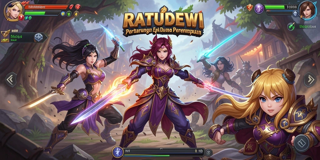 Gameplay Fighting di RATUDEWI yang penuh aksi.