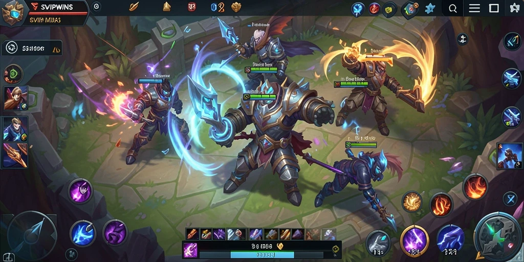 Tampilan menarik gameplay MOBA dalam SVIPWINS.